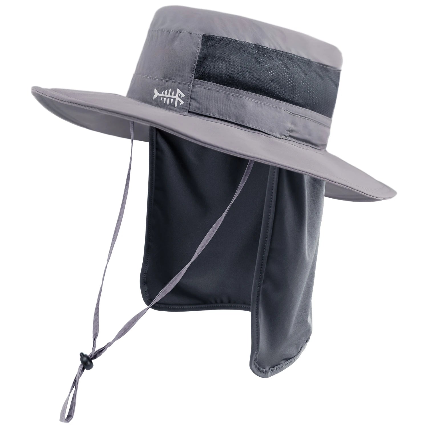 Bassdash - Sombrero de pesca desmontable con protección solar UPF 50+, resistente al agua y con solapa de cuello desmontable, ideal para senderismo y acampada