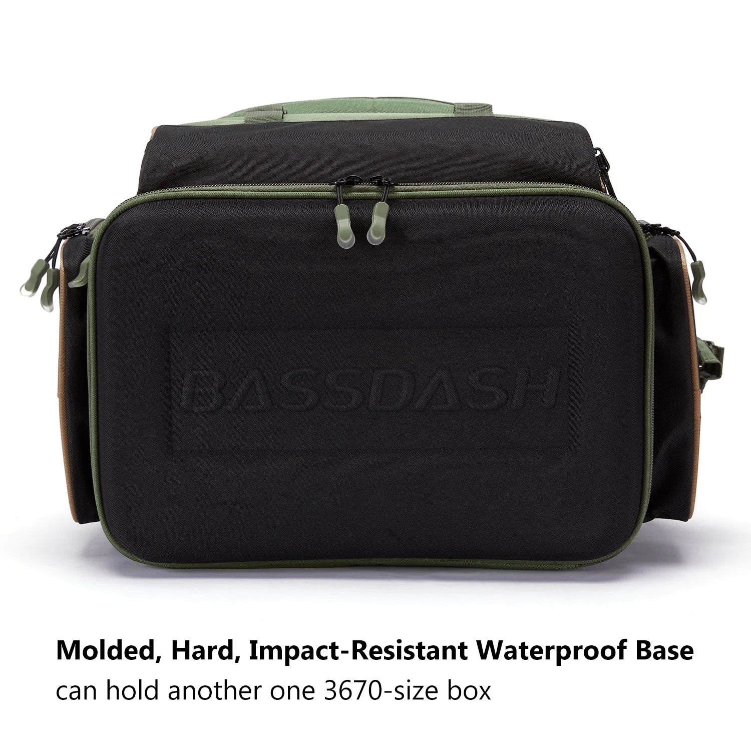 Mochila táctica verde militar Bassdash para pesca, bolsa de hombro con funda protectora para lluvia SD2