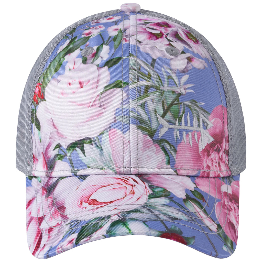 Gorra de golf Bassdash Altimate Fishing con parte trasera de malla para hombre y mujer, ajustable, con visera de béisbol y estampado de camuflaje de flamencos