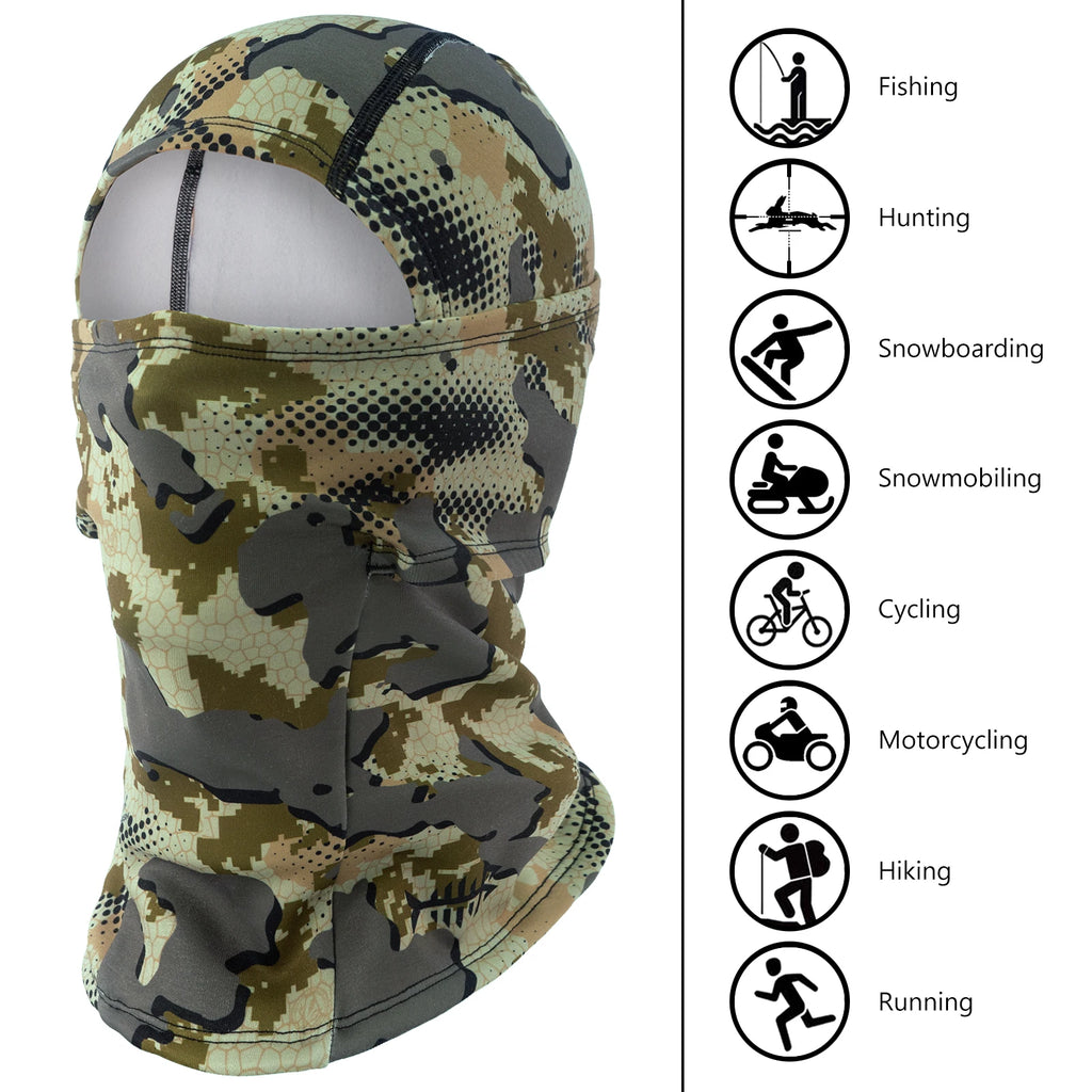 Bassdash - Máscara con capucha ninja para hombre y mujer, forro polar resistente al viento para el cuello, ideal para clima frío, pesca, caza, ciclismo, motociclismo, pasamontañas