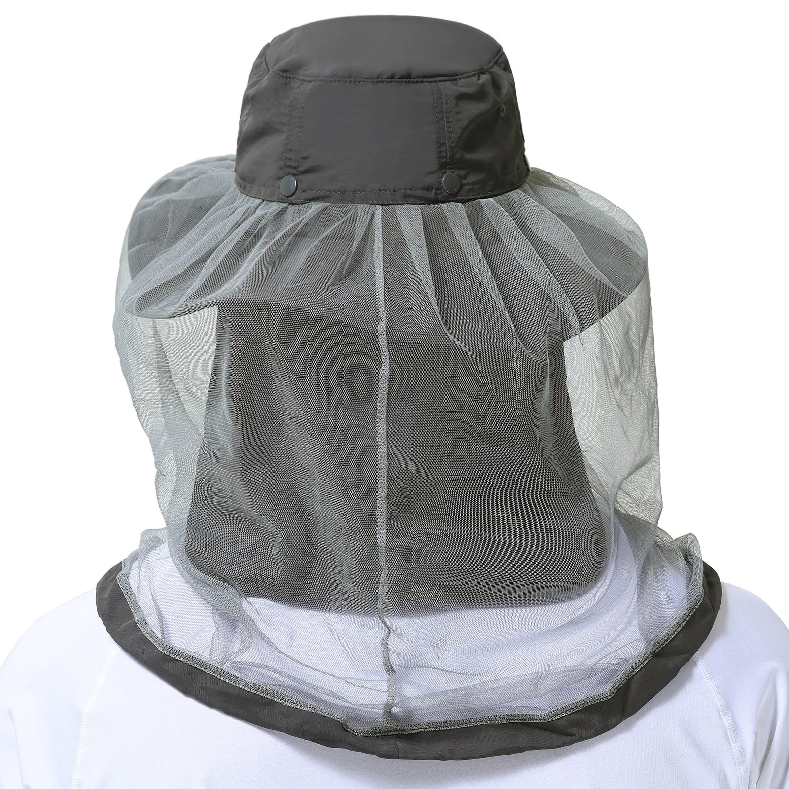 BASSDASH Sombrero antimosquitos con mosquitera oculta y solapa para el cuello para hombres y mujeres, pesca al aire libre, senderismo, camping, UPF 50+