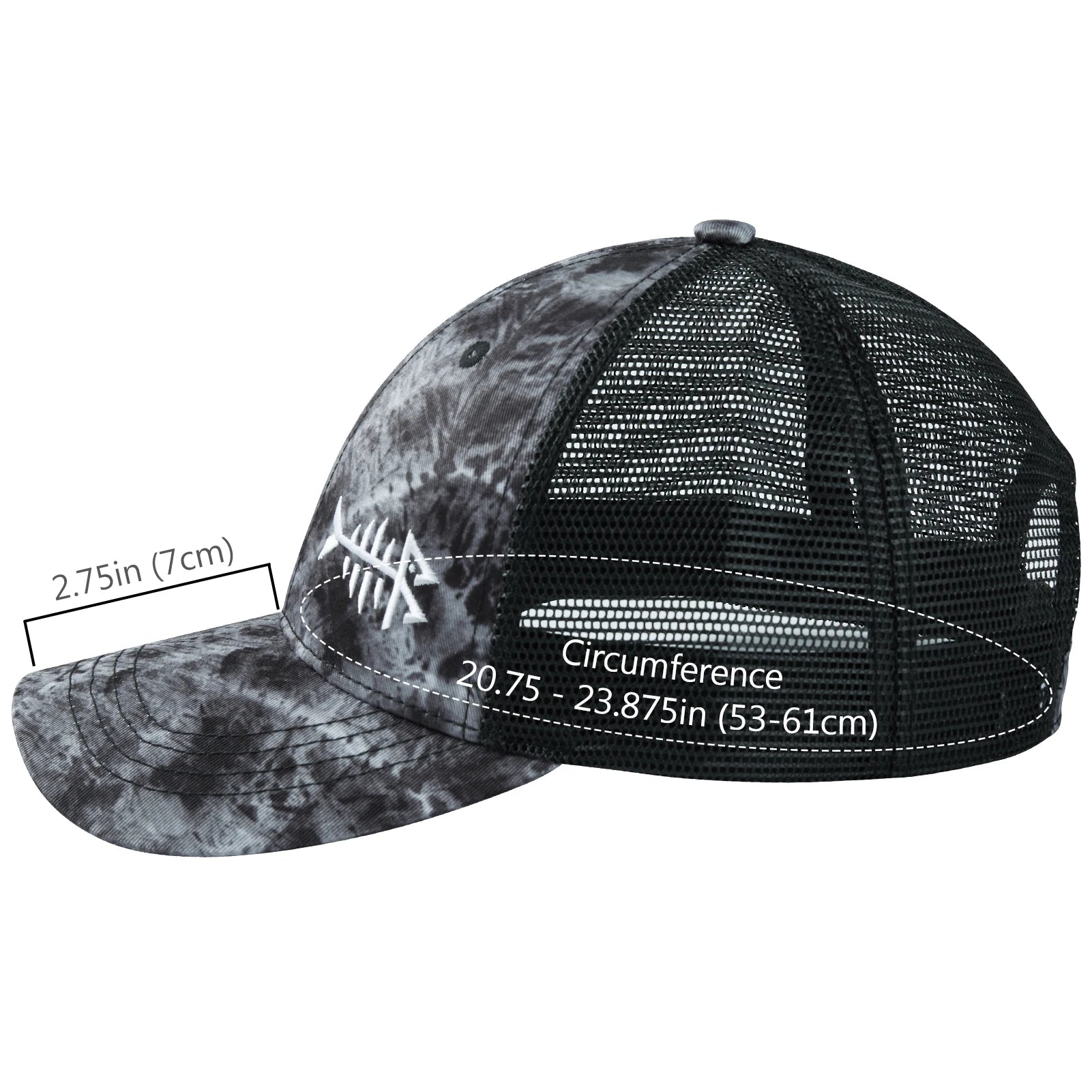 Gorra de pesca Bassdash Altimate con parte trasera de malla para hombre y mujer, ajustable, de béisbol y camionero