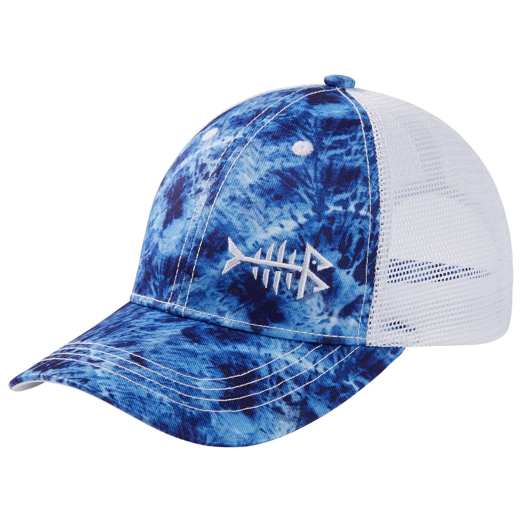 Gorra de golf Bassdash Altimate Fishing con parte trasera de malla para hombre y mujer, ajustable, con visera de béisbol y estampado de camuflaje de flamencos