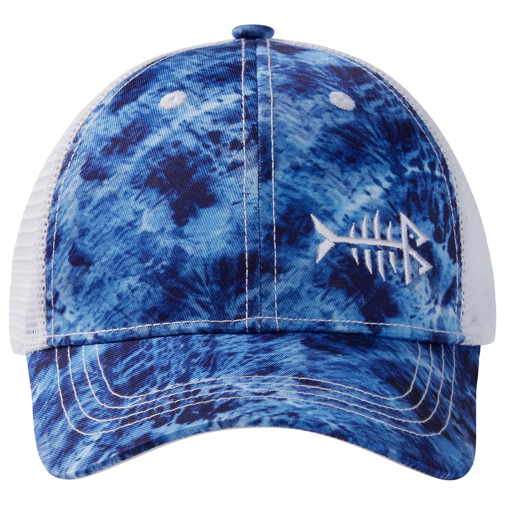 Gorra de golf Bassdash Altimate Fishing con parte trasera de malla para hombre y mujer, ajustable, con visera de béisbol y estampado de camuflaje de flamencos