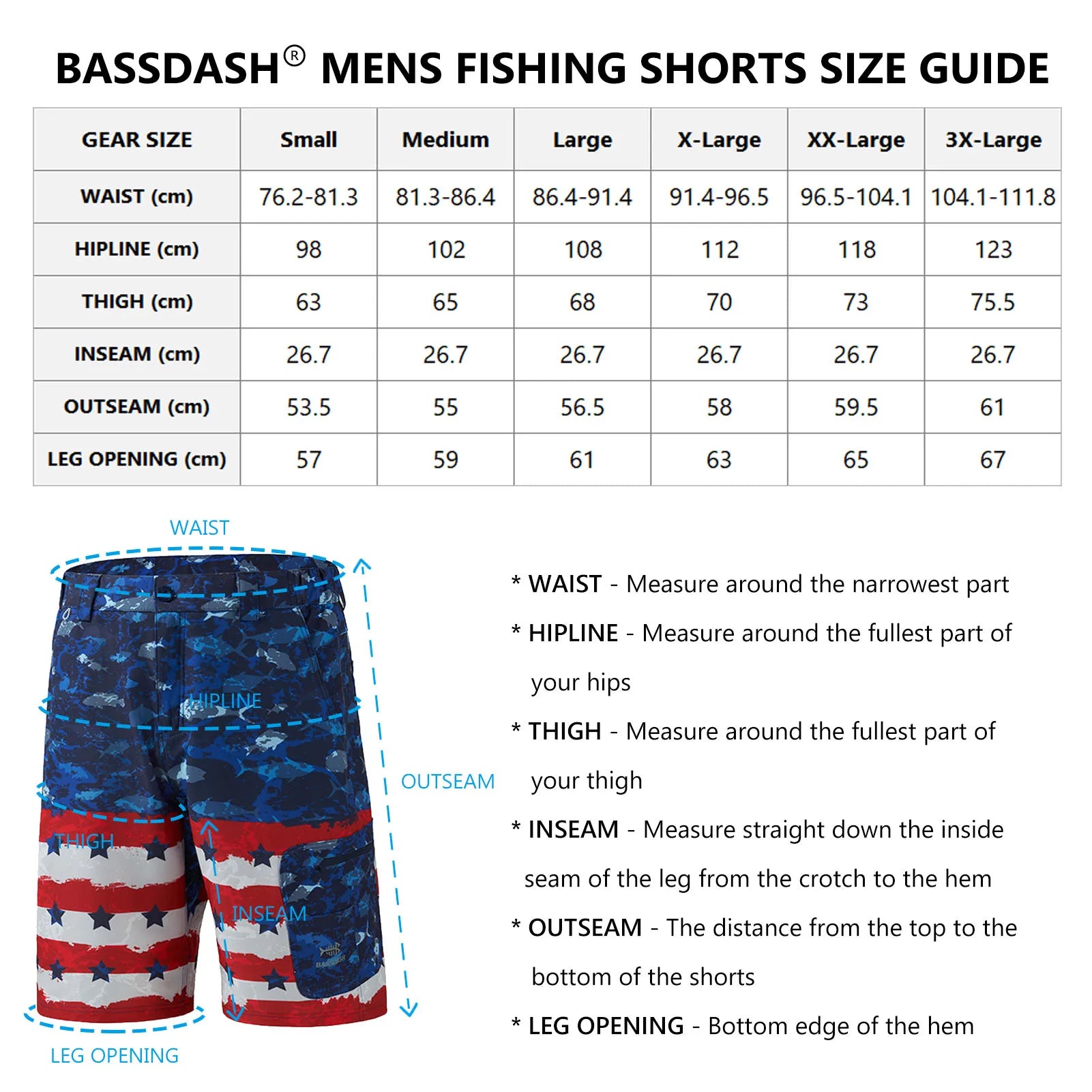 Pantalones cortos de pesca Bassdash para hombre, resistentes al agua, con bolsillos con cremallera, de secado rápido, de camuflaje, tácticos, para golf y senderismo