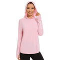 BASSDASH - Sudadera ligera de pesca con capucha y bolsillo para mujer, con protección solar UPF 50+, manga larga