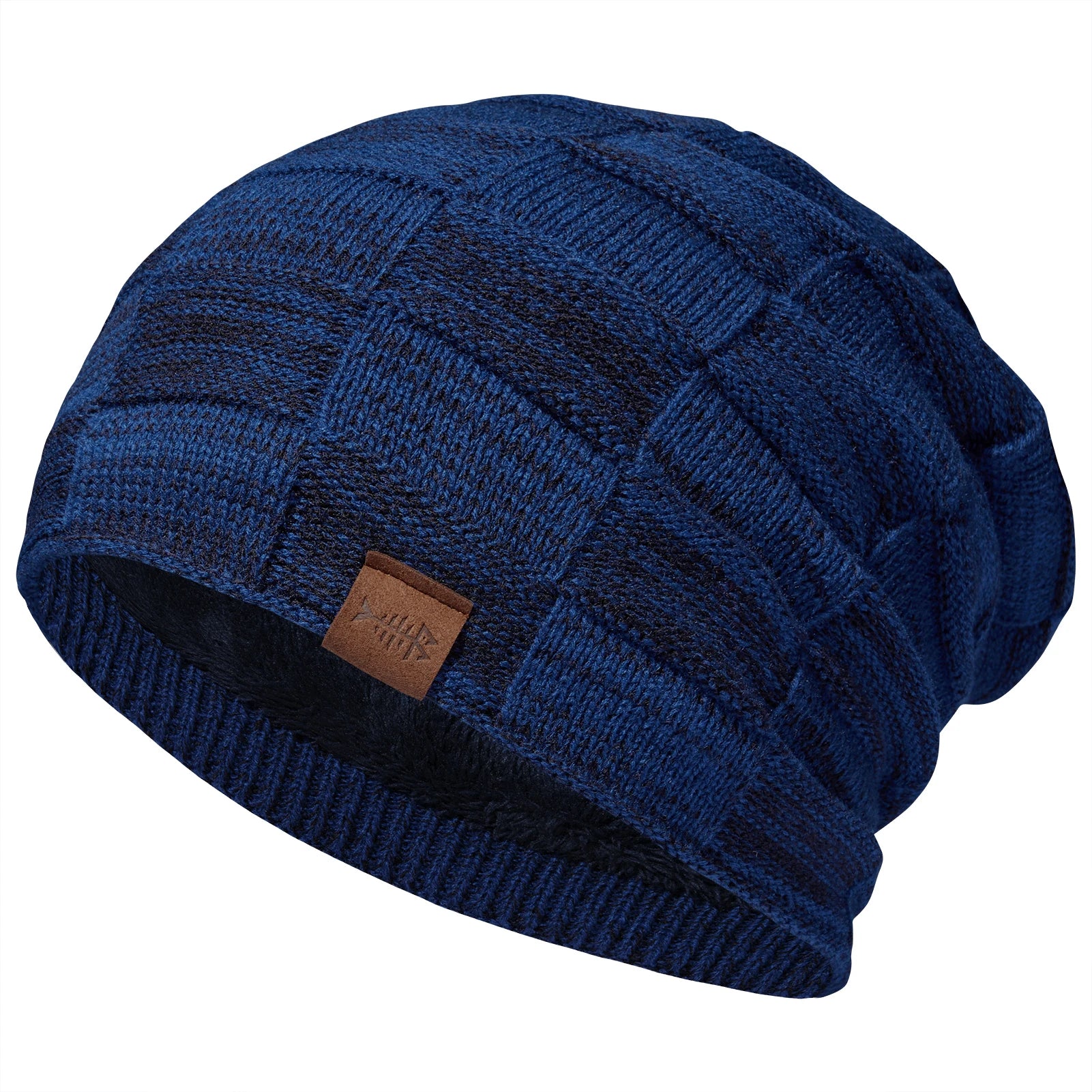 BASSDASH Winter Slouchy Beanies Thick Fleece Lined Skull Cap for Men Women Warm Knitting Hat