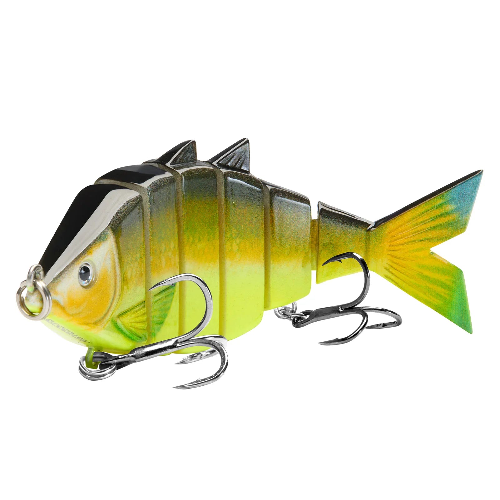 Señuelo de pesca duro multiarticulado BASSDASH Bone Swimbait   con segmentos de corte angular de 3,7 pulgadas/0,66 oz