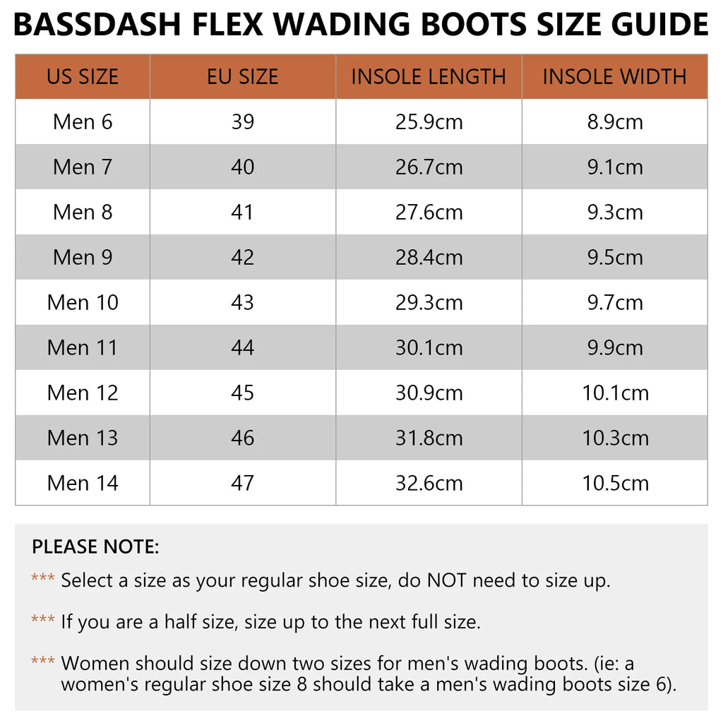 Botas de vadeo BASSDASH Flex para hombre, ligeras, con suela de goma antideslizante, para pesca con mosca