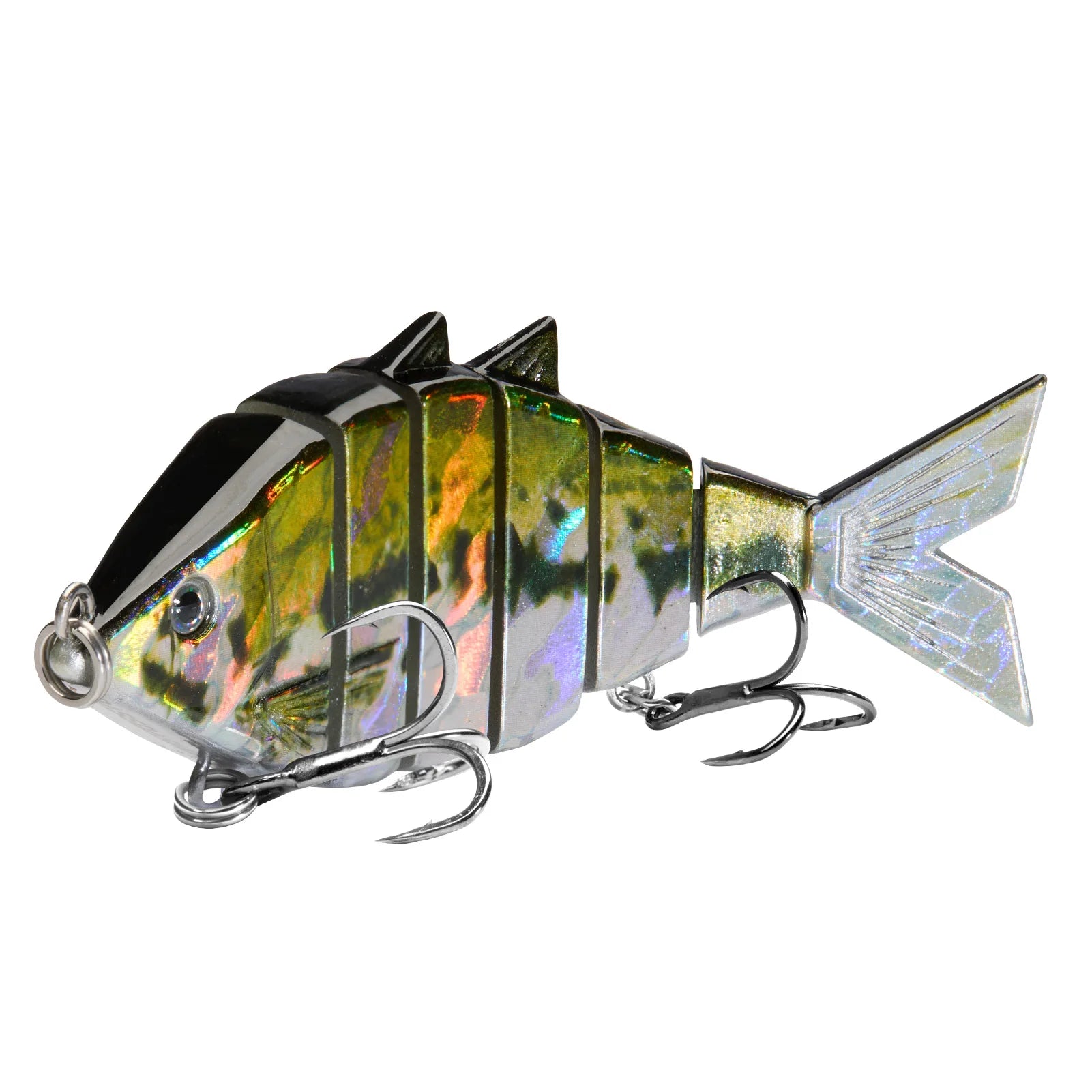 Señuelo de pesca duro multiarticulado BASSDASH Bone Swimbait   con segmentos de corte angular de 3,7 pulgadas/0,66 oz