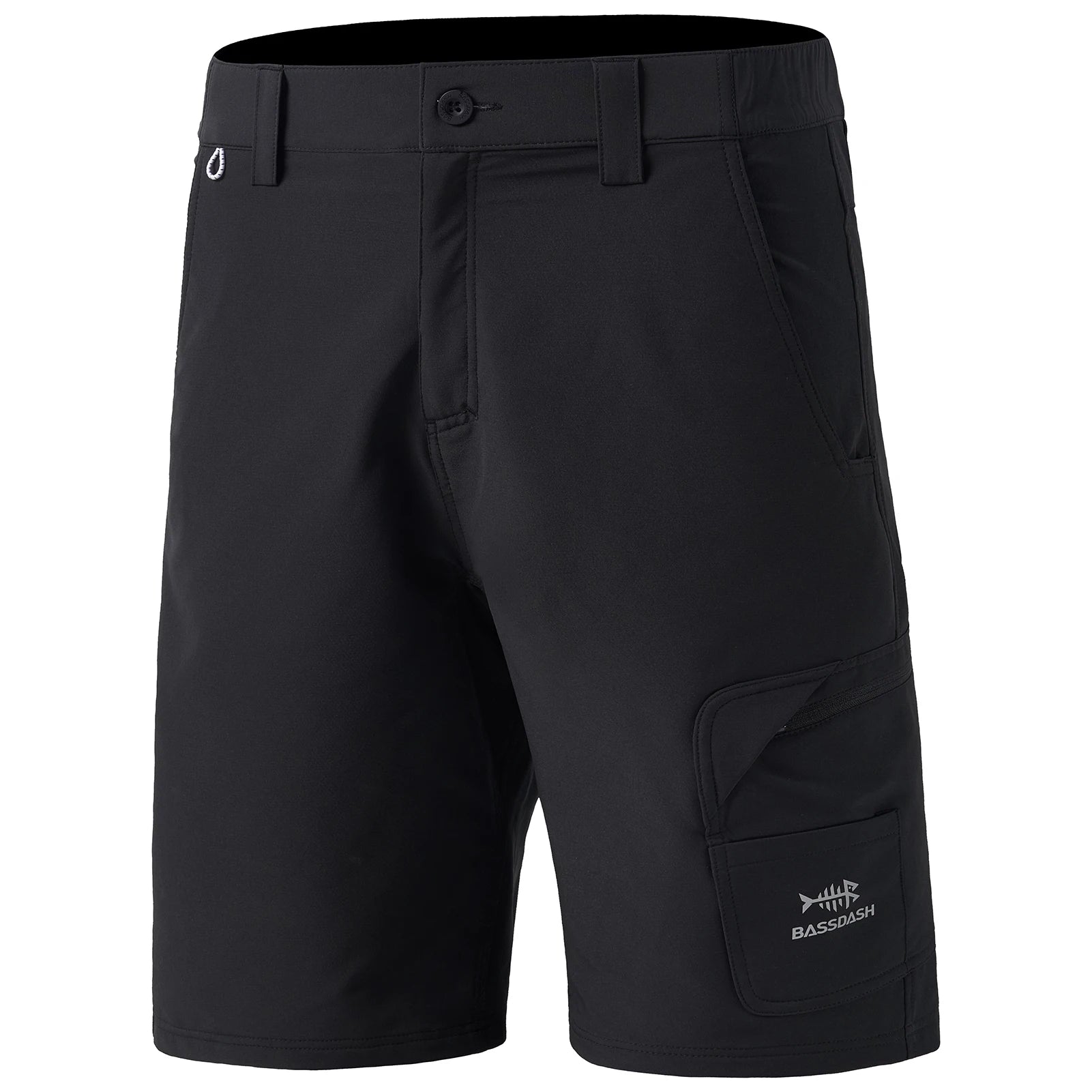 Pantalones cortos de pesca Bassdash para hombre, resistentes al agua, con bolsillos con cremallera, de secado rápido, de camuflaje, tácticos, para golf y senderismo