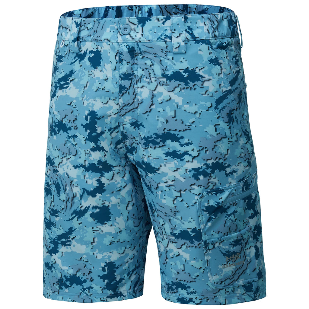 Pantalones cortos de pesca Bassdash para hombre, resistentes al agua, con bolsillos con cremallera, de secado rápido, de camuflaje, tácticos, para golf y senderismo