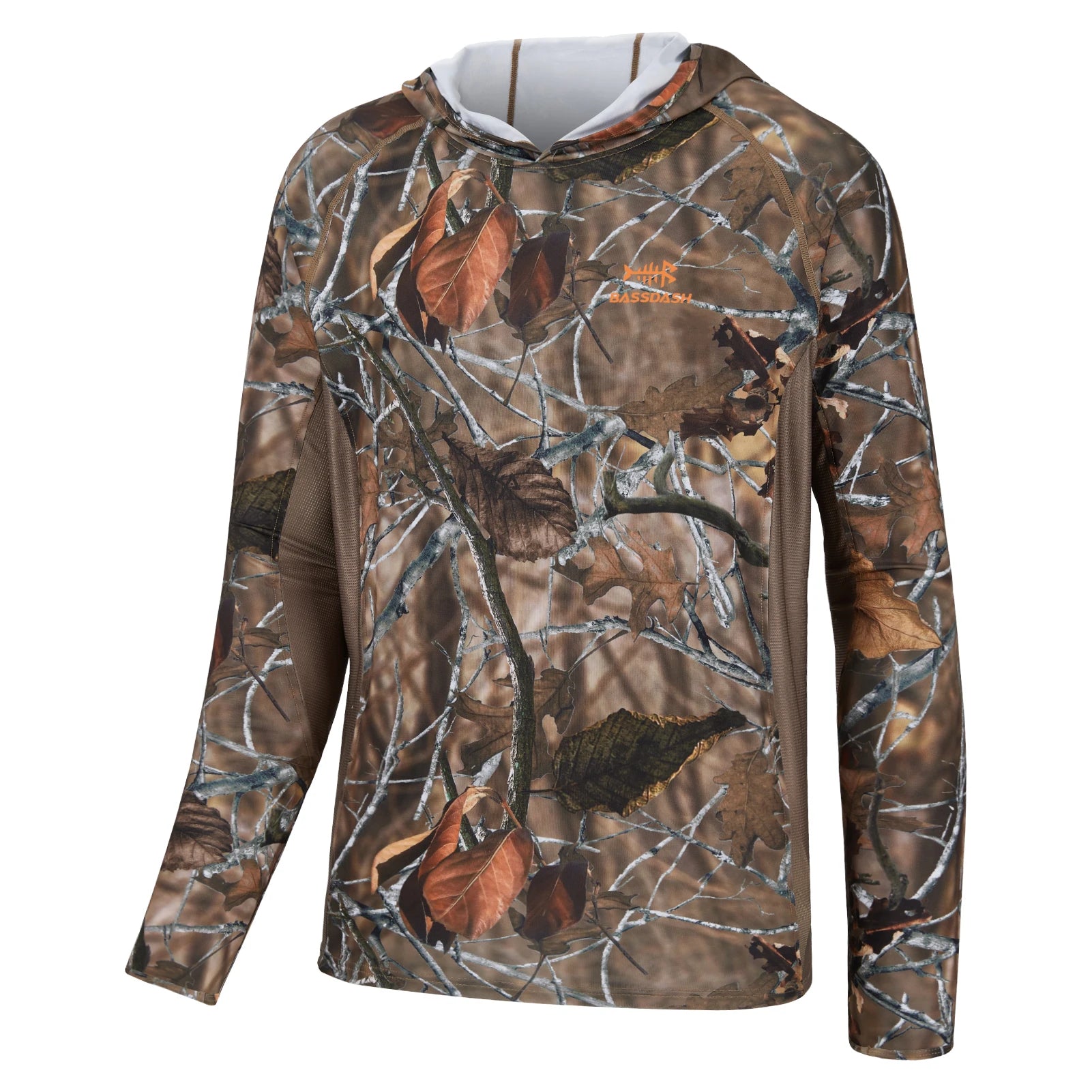 BASSDSASH - Sudadera ligera de camuflaje para caza, con protección UPF 50+, secado rápido, manga larga, para hombre, con capucha