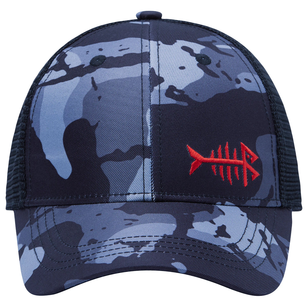 Gorra de golf Bassdash Altimate Fishing con parte trasera de malla para hombre y mujer, ajustable, con visera de béisbol y estampado de camuflaje de flamencos
