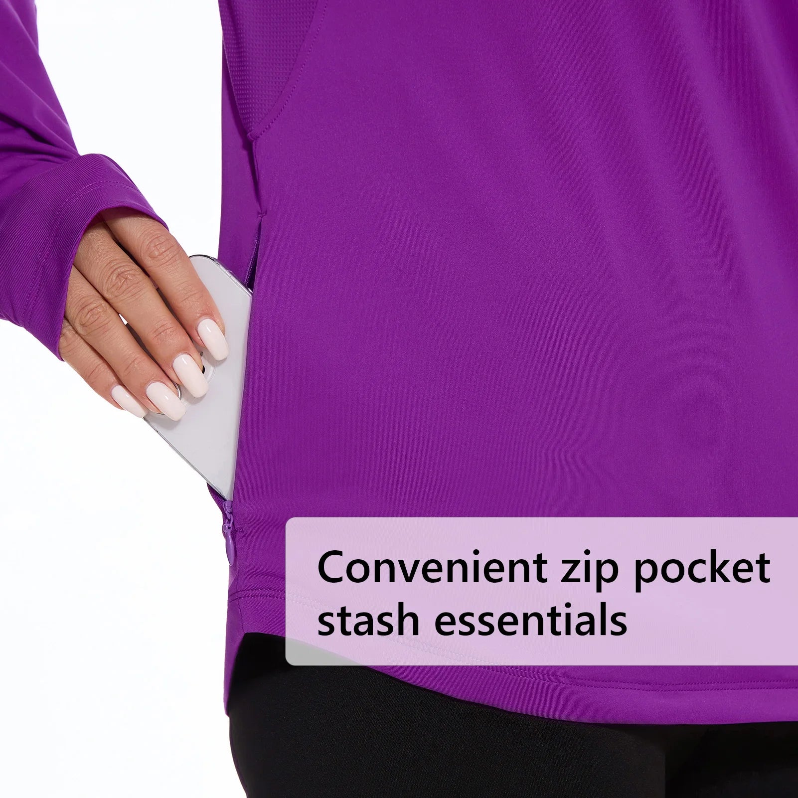 BASSDASH - Sudadera ligera de pesca con capucha y bolsillo para mujer, con protección solar UPF 50+, manga larga