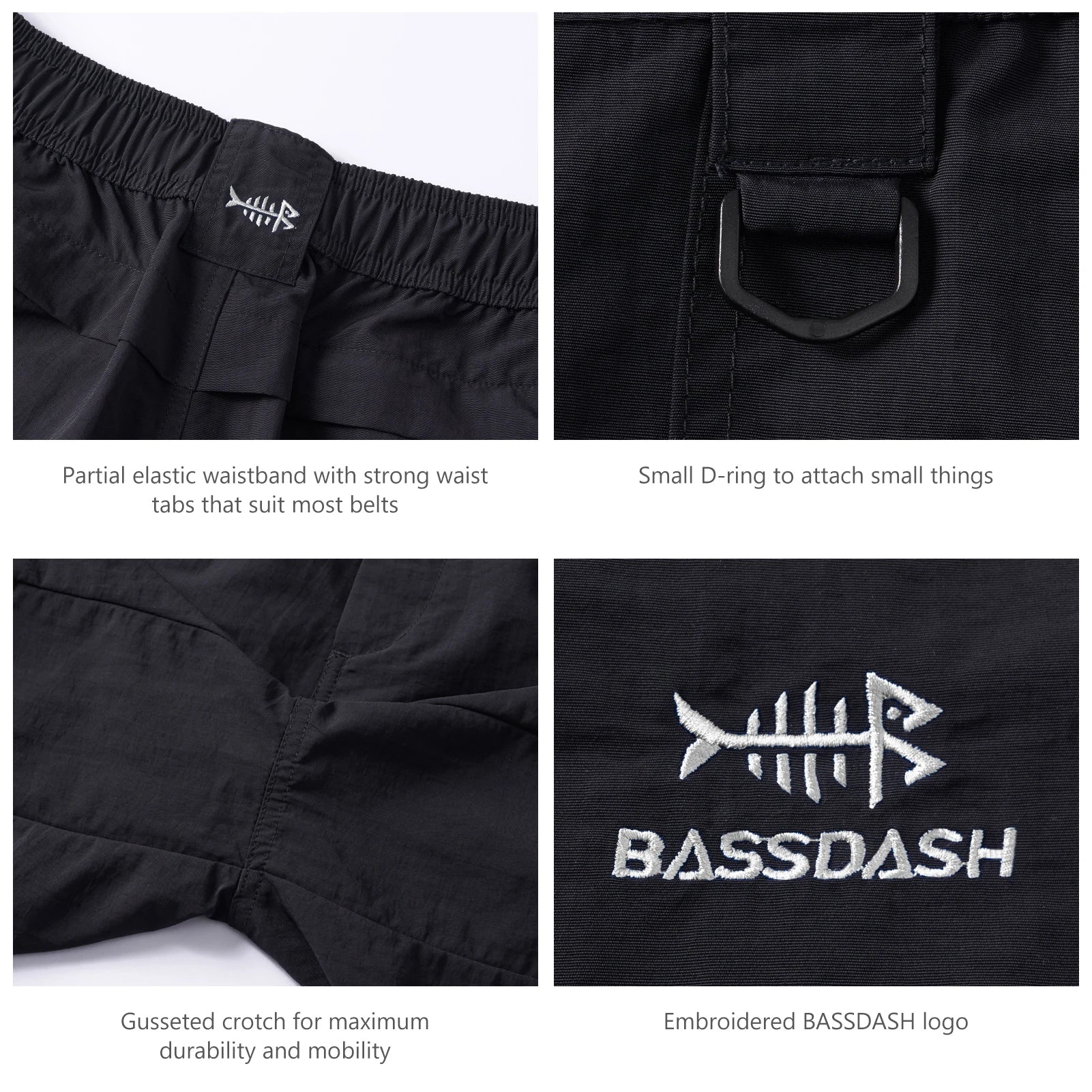 Pantalones cortos de pesca Bassdash de 7 pulgadas para mujer, resistentes al agua UPF 50+, de secado rápido, ligeros, para senderismo, con bolsillos