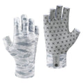 BASSDASH Guantes solares transpirables de 3/4 dedos con protección UPF 50+ y palma de silicona antideslizante para hombres y mujeres, para pescar, ciclismo, correr, sin dedos