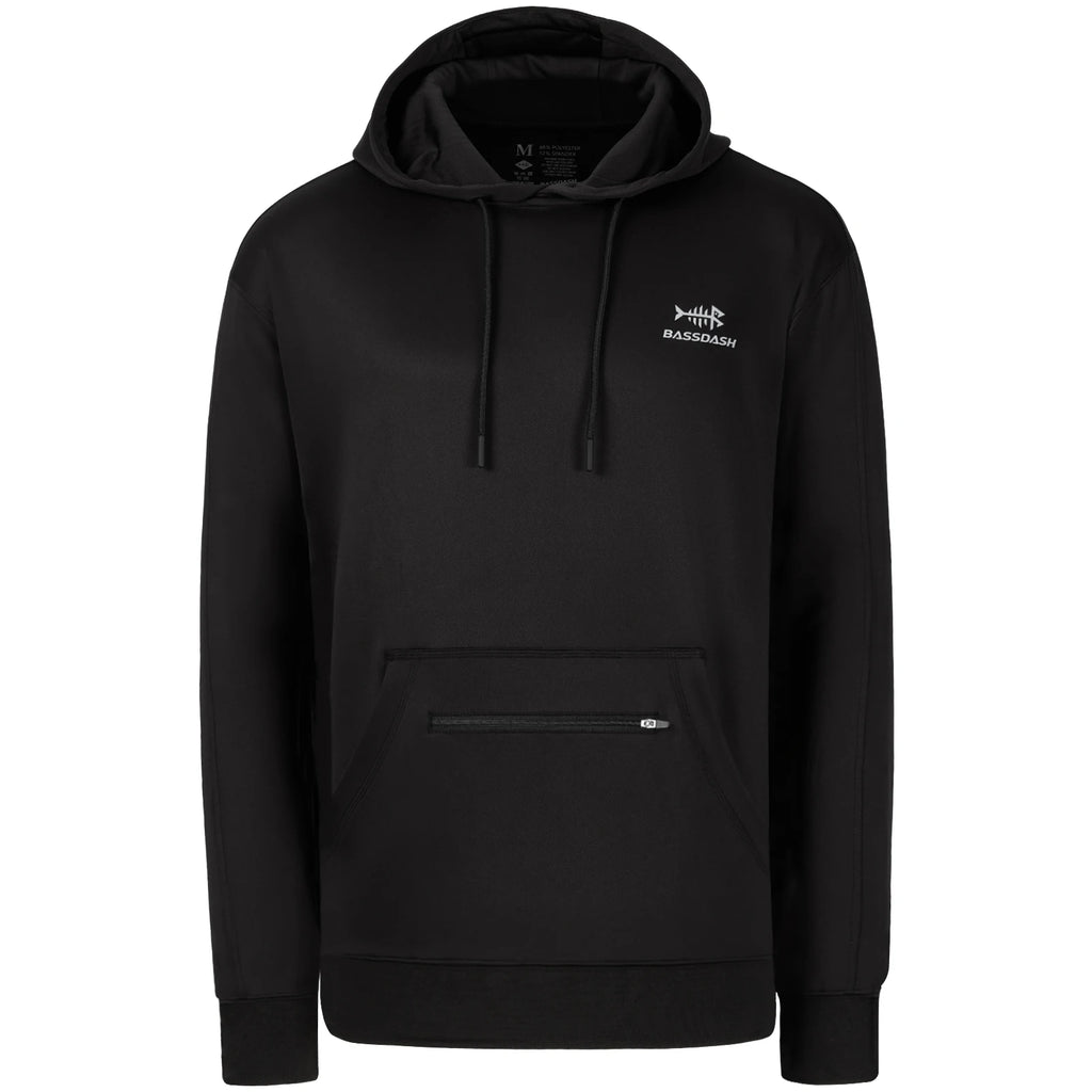 BASSDASH Sudadera con capucha de polar para caza para hombre, de peso medio, resistente al agua, de alto rendimiento, con camuflaje, para pesca al aire libre