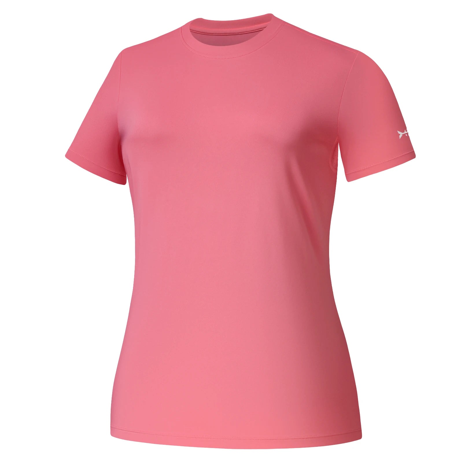 BASSDASH Camiseta de manga corta con cuello redondo y FPS 50+ para mujer, protección solar, refrescante, para pesca, senderismo, informal
