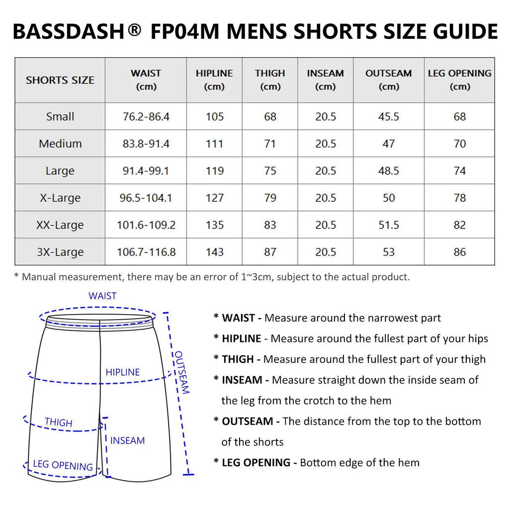 Bassdash Men's 8” Fishing Water Shorts Quick Dry UPF 50+ Lightweight Cargo Hiking Kayaking Casual Bottom