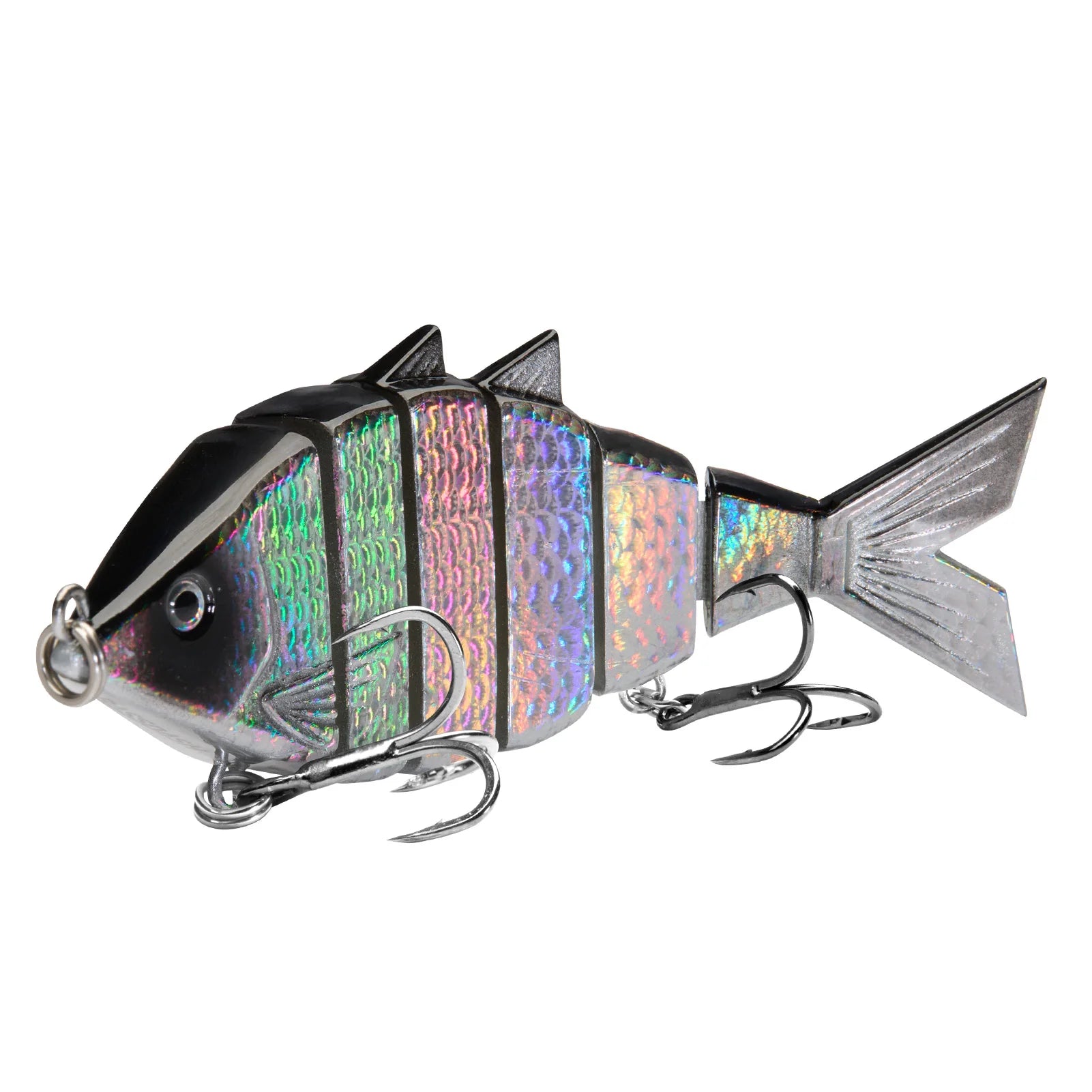 Señuelo de pesca duro multiarticulado BASSDASH Bone Swimbait   con segmentos de corte angular de 3,7 pulgadas/0,66 oz