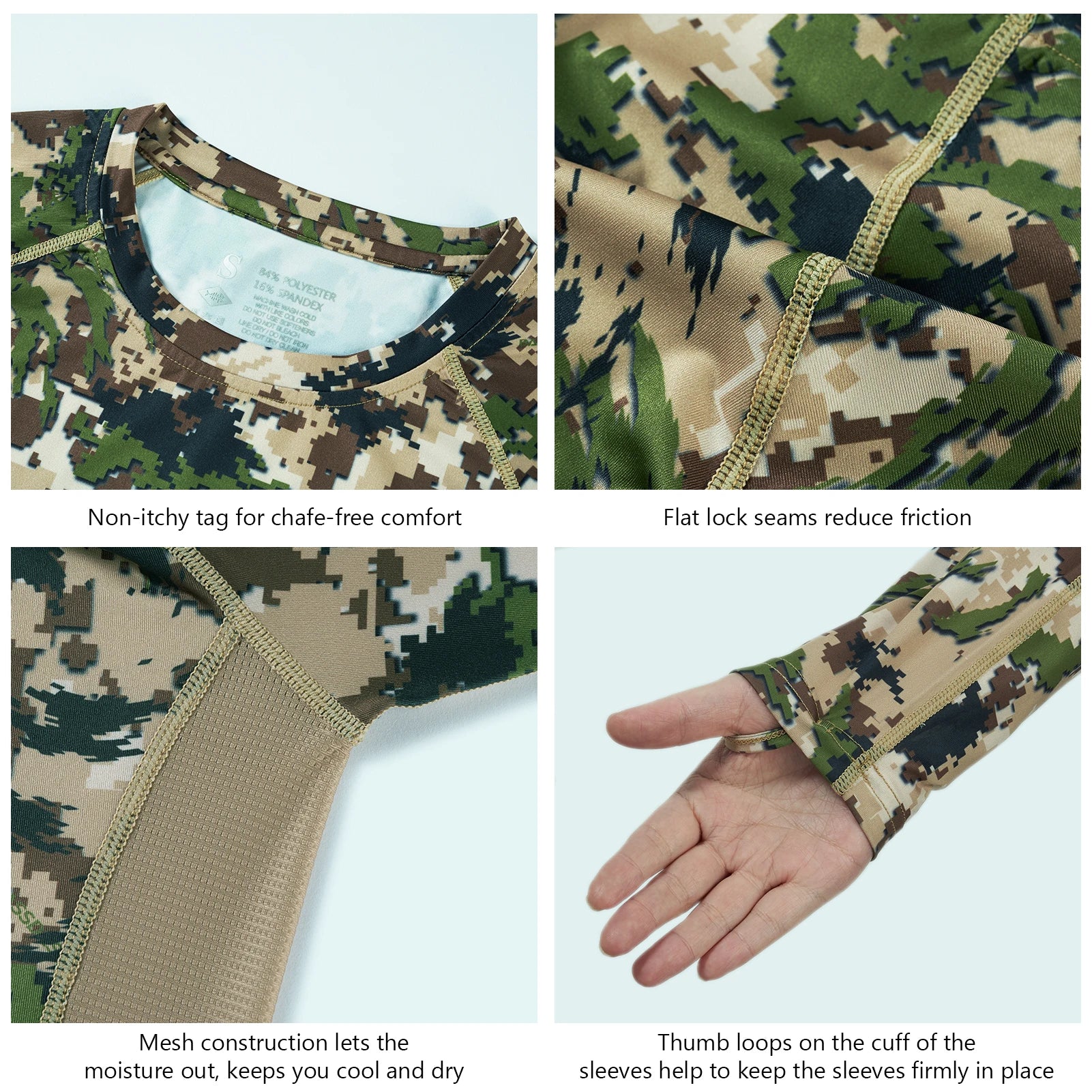 Camisa de caza de camuflaje Bassdash para mujer, manga larga, protección solar UPF 50+, rendimiento, pesca, senderismo