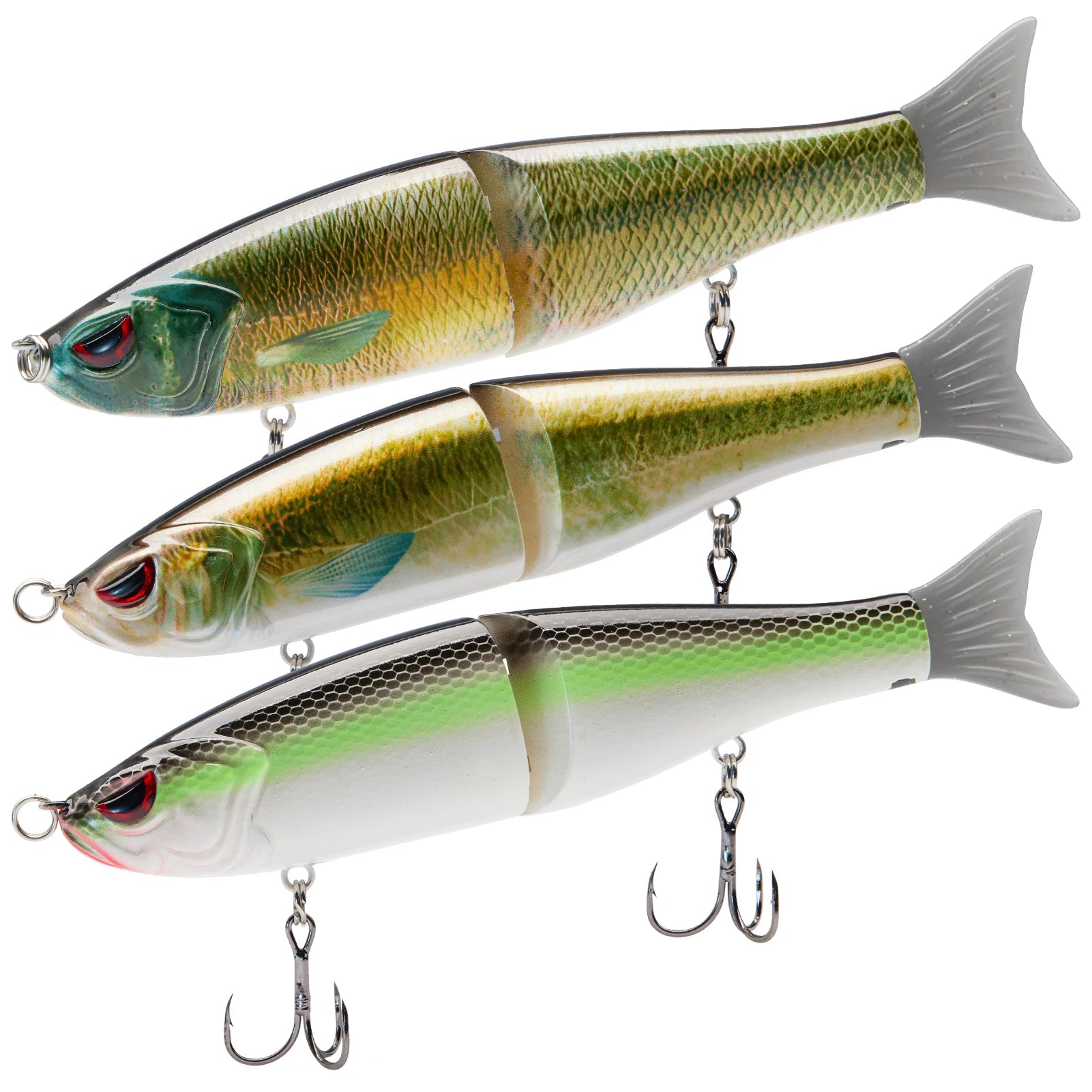 Bassdash Swimbaits - Señuelos deslizantes , 17,8 cm/62,5 g y 11,5 cm/18,4 g