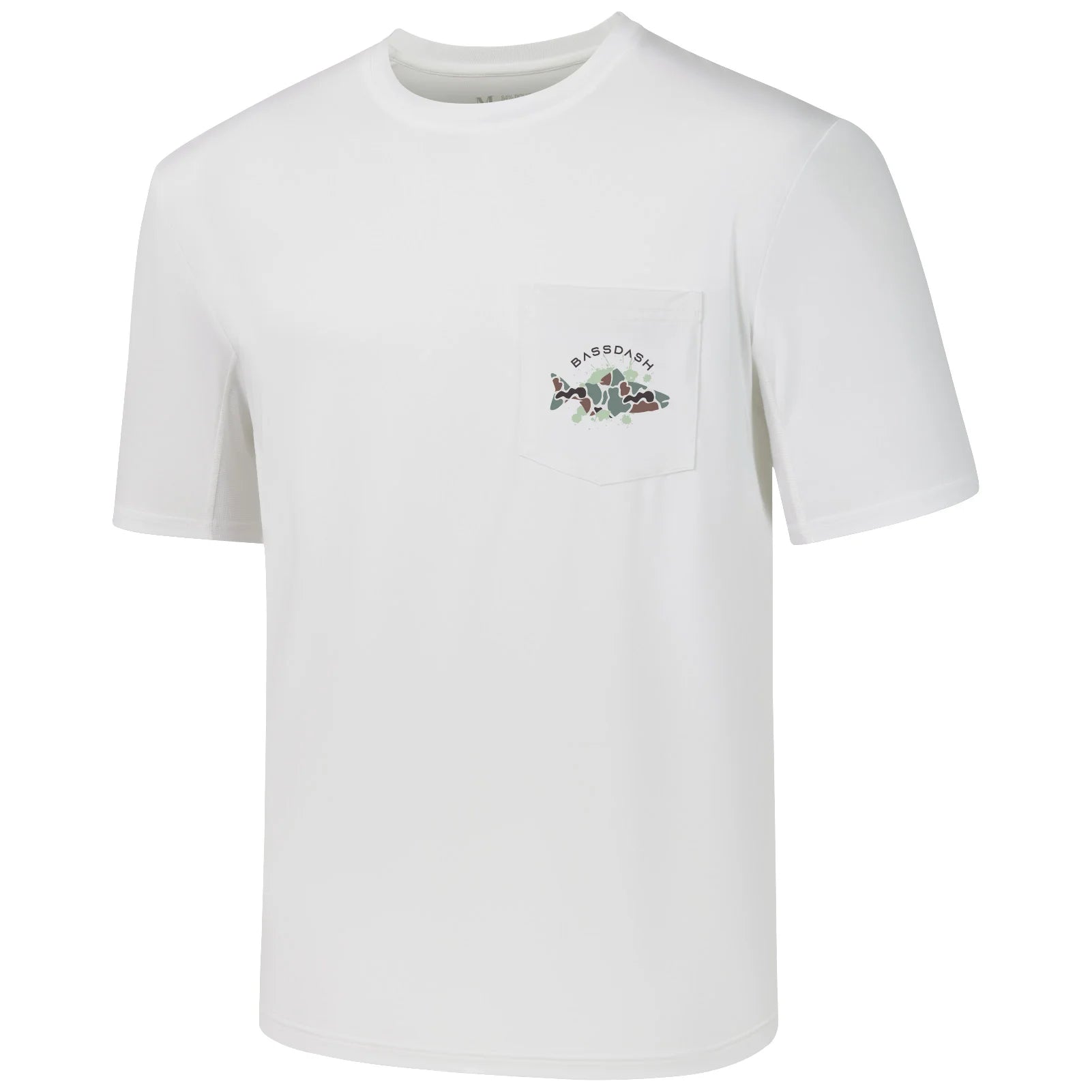 Camiseta de pesca Bassdash para hombre con protección solar UPF 50+, manga corta con bolsillo, secado rápido, protección solar UV, informal, para exteriores, FS46M