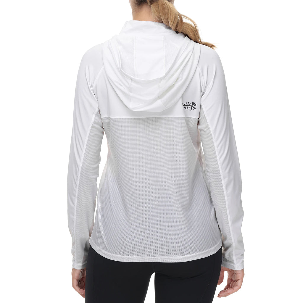 Bassdash - Sudadera informal con capucha para mujer, UPF 50+, manga larga, para exteriores, pesca, senderismo