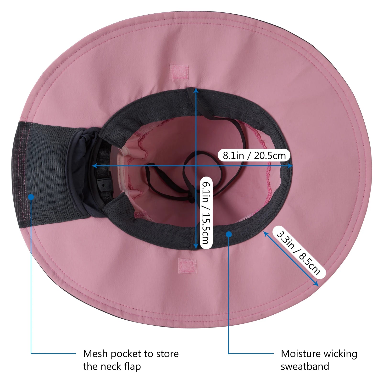 Sombrero Bassdash para mujer con protección solar UPF 50, con abertura para la cola y solapa en el cuello, resistente al agua, para pesca al aire libre