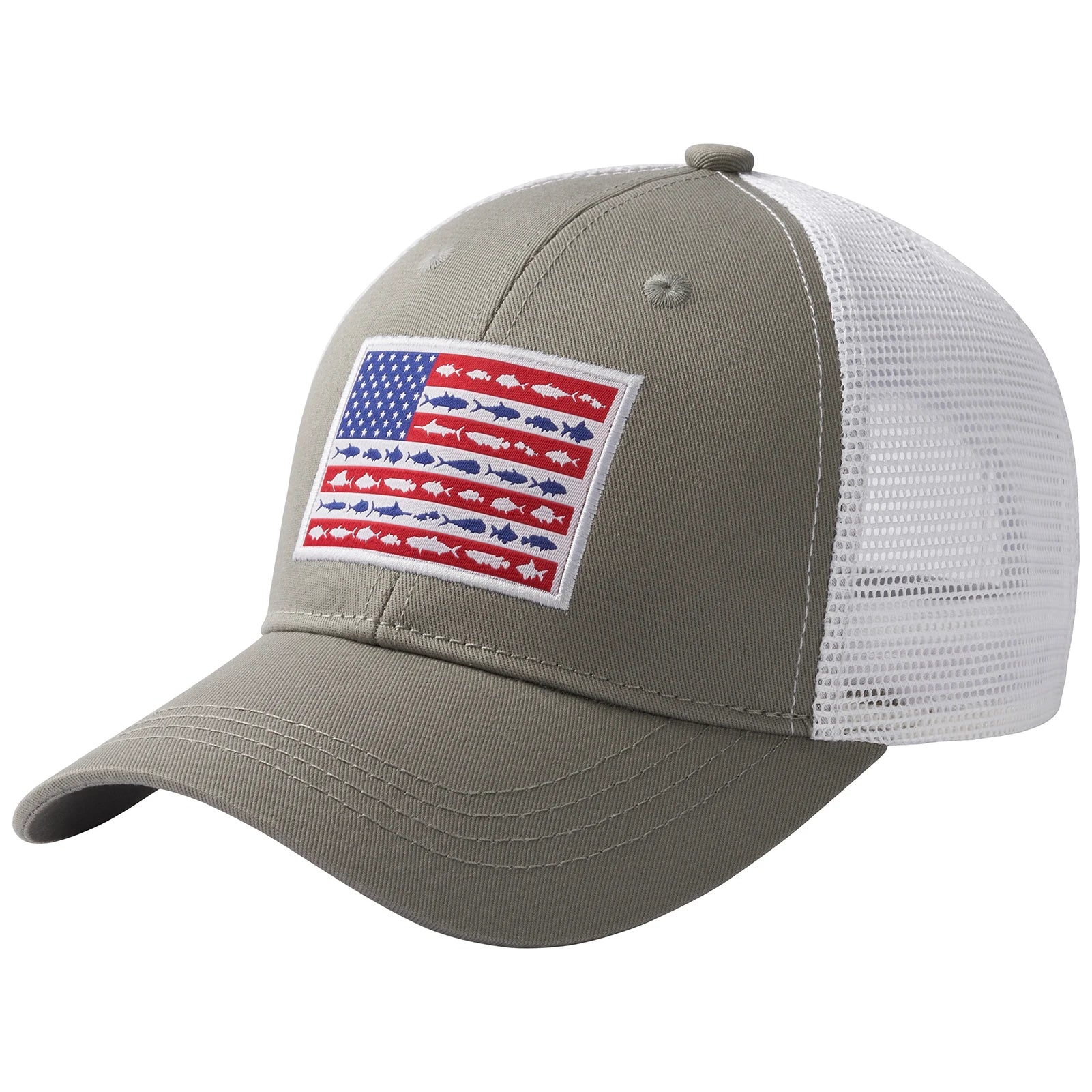 Gorra de golf Bassdash Altimate Fishing con parte trasera de malla para hombre y mujer, ajustable, con visera de béisbol y estampado de camuflaje de flamencos