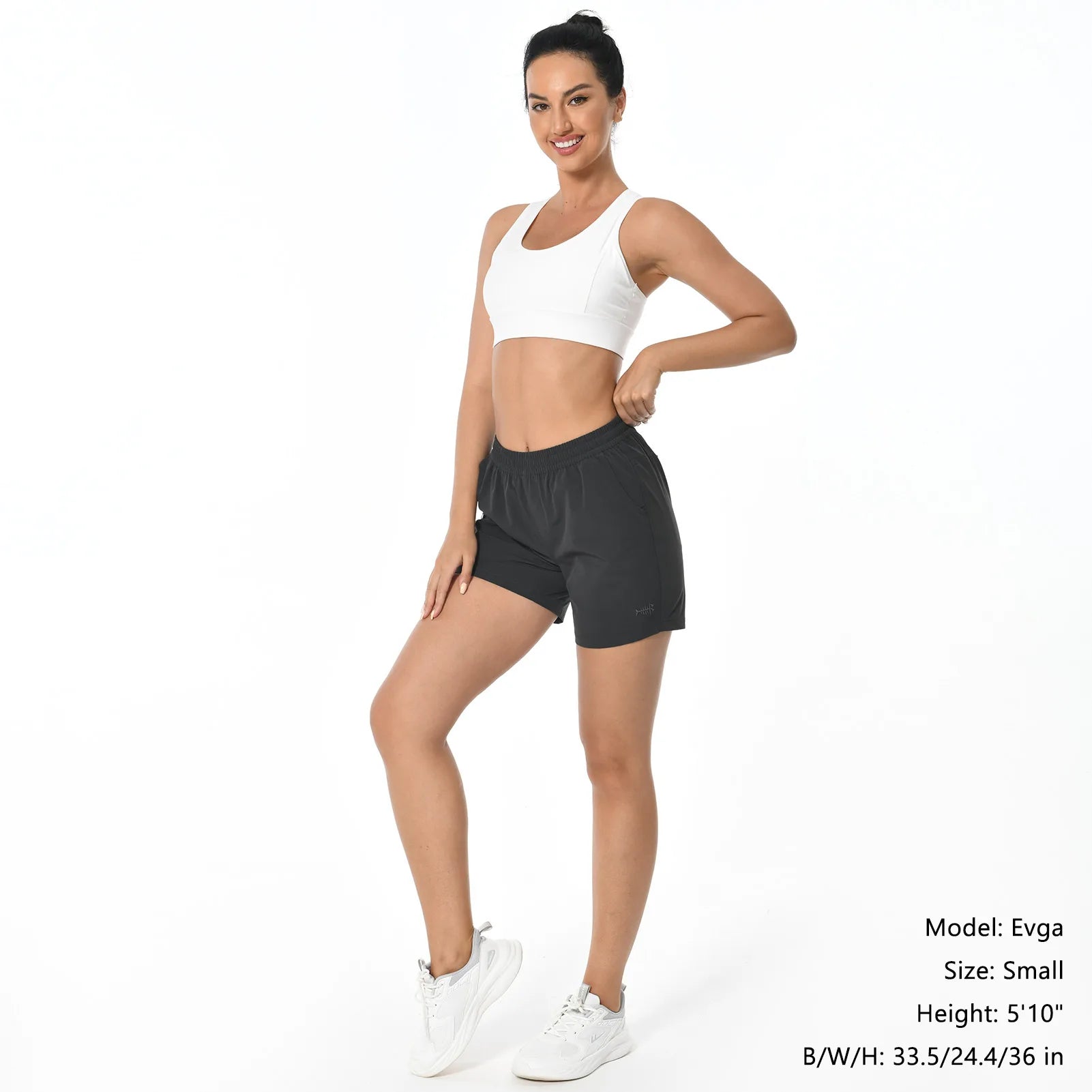 Pantalones cortos cargo Bassdash de 12,7 cm para mujer, para pesca, senderismo, secado rápido, con bolsillos con cremallera, resistentes al agua UPF 50+, para verano, informales