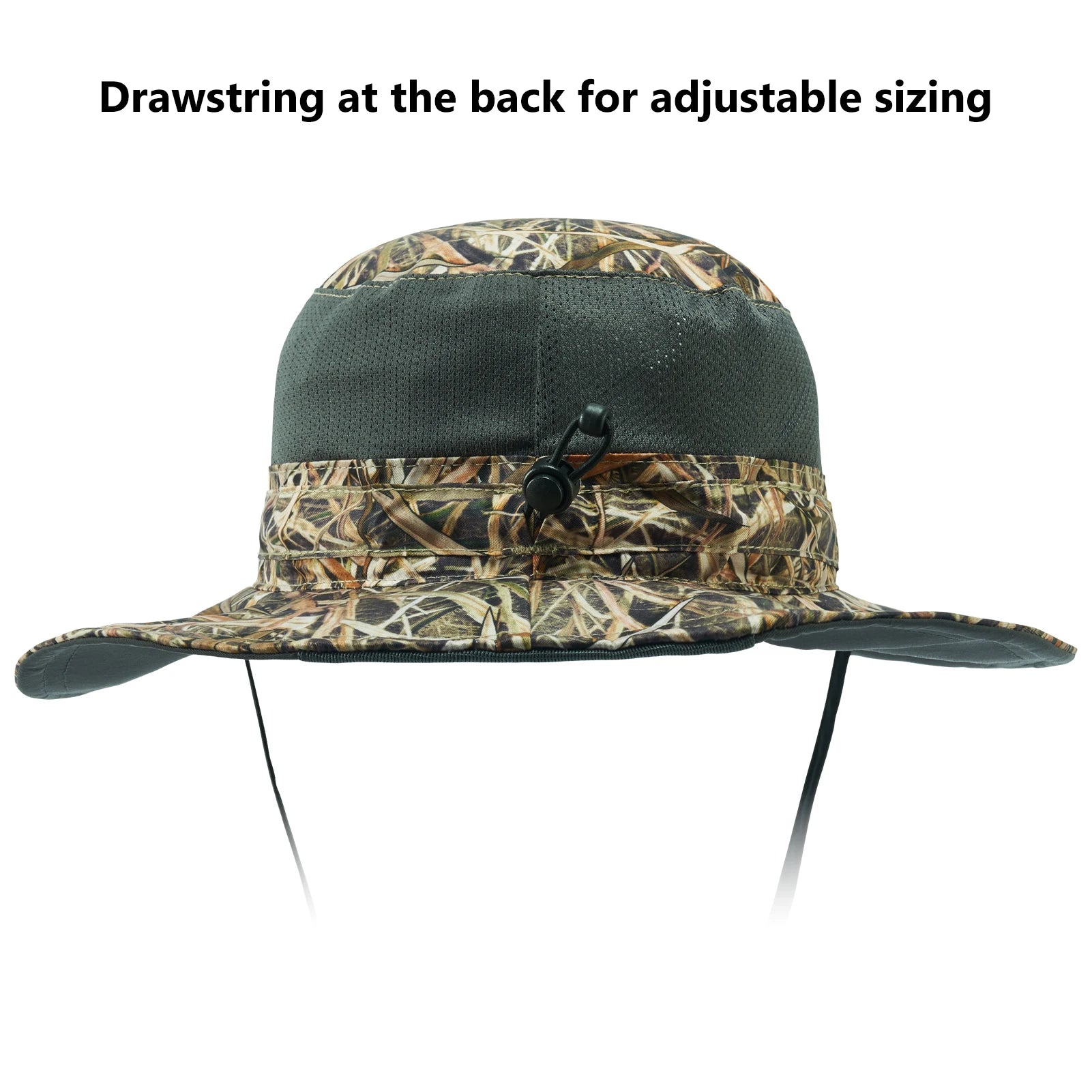 Bassdash - Sombrero de pesca desmontable con protección solar UPF 50+, resistente al agua y con solapa de cuello desmontable, ideal para senderismo y acampada