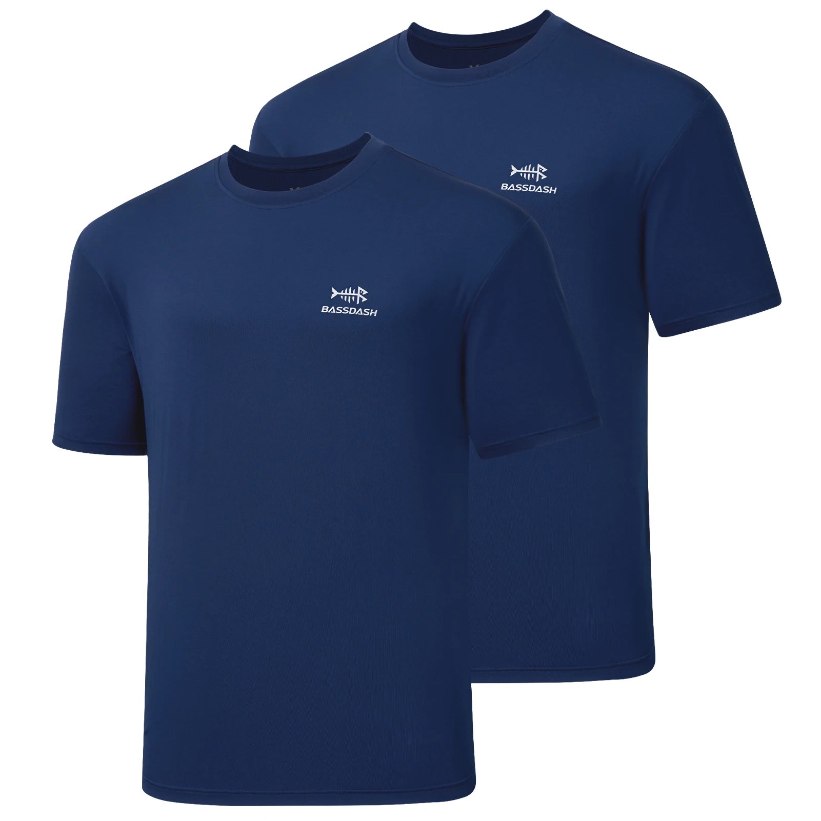 BASSDASH Camisetas de pesca de manga corta UPF 50+ para hombres Camisetas de alto rendimiento con protección solar UV para senderismo