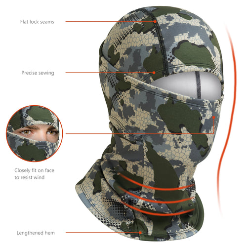 Bassdash - Máscara con capucha ninja para hombre y mujer, forro polar resistente al viento para el cuello, ideal para clima frío, pesca, caza, ciclismo, motociclismo, pasamontañas