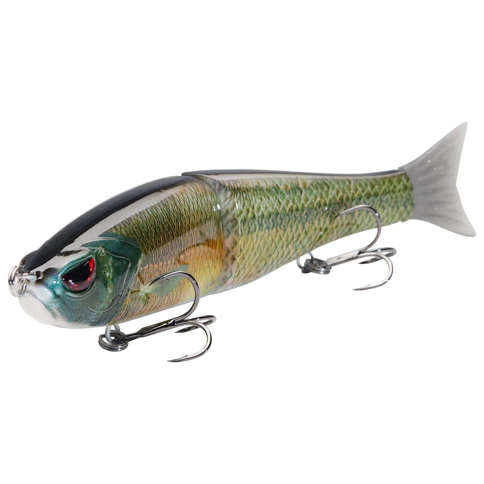 Bassdash Swimbaits - Señuelos deslizantes para lucio, trucha y pececillo, duros, 17,8 cm/62,5 g y 11,5 cm/18,4 g