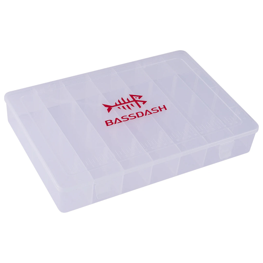 Bassdash Caja de almacenamiento de aparejos con divisores ajustables Caja de aparejos multiusos Bandeja para señuelos de pesca