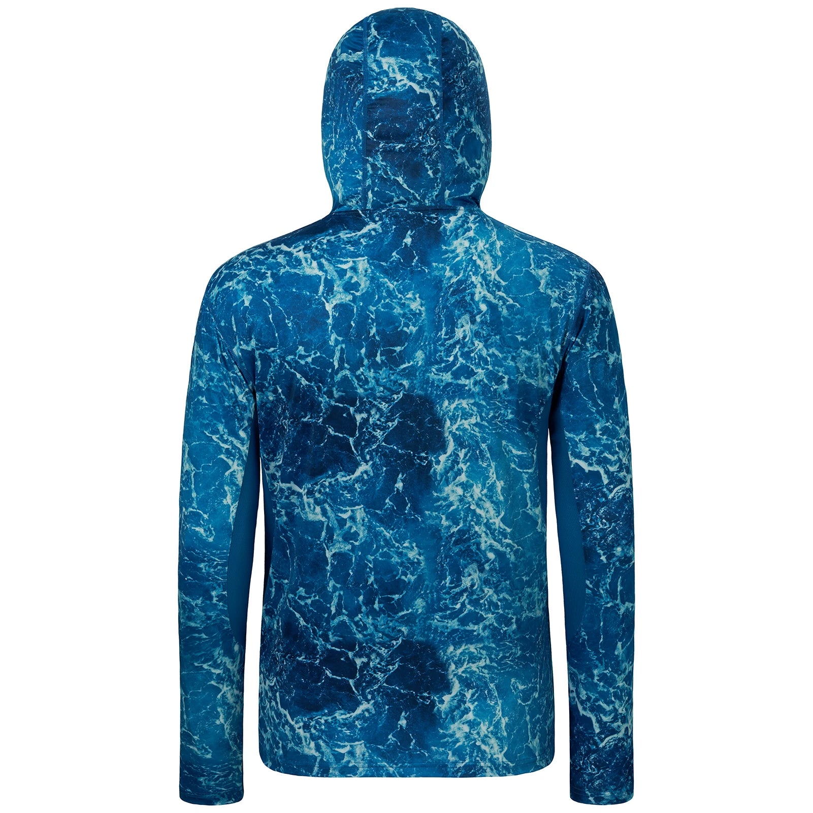 BASSDASH - Sudadera con capucha de manga larga para hombre, con protección solar, para pesca, senderismo, UPF 50+, camuflaje, con mascarilla y polaina ligera para el cuello