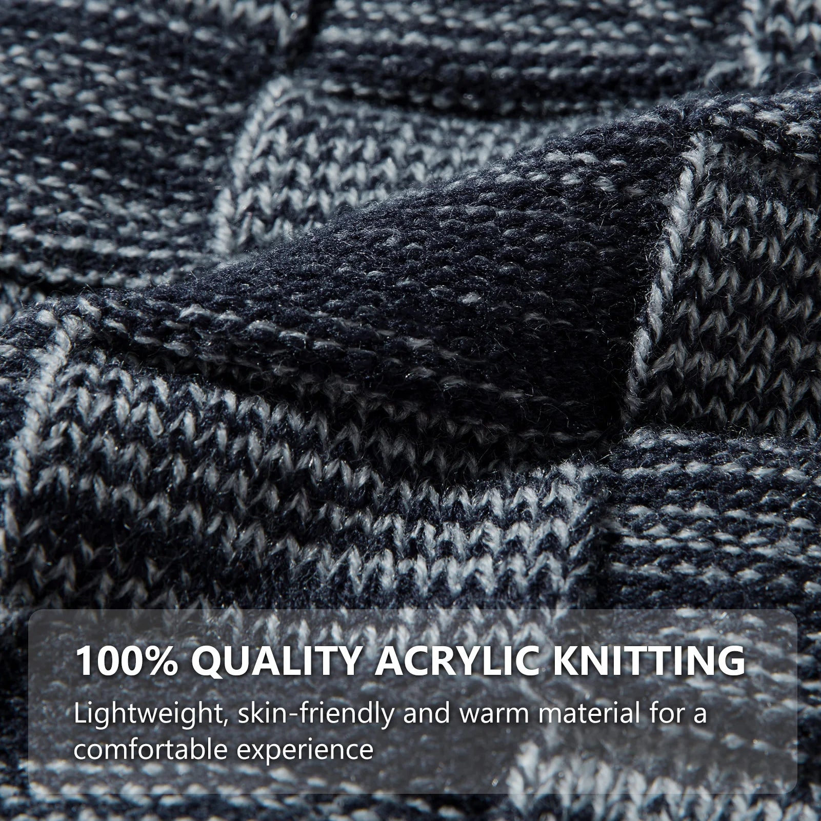 BASSDASH Winter Slouchy Beanies Thick Fleece Lined Skull Cap for Men Women Warm Knitting Hat