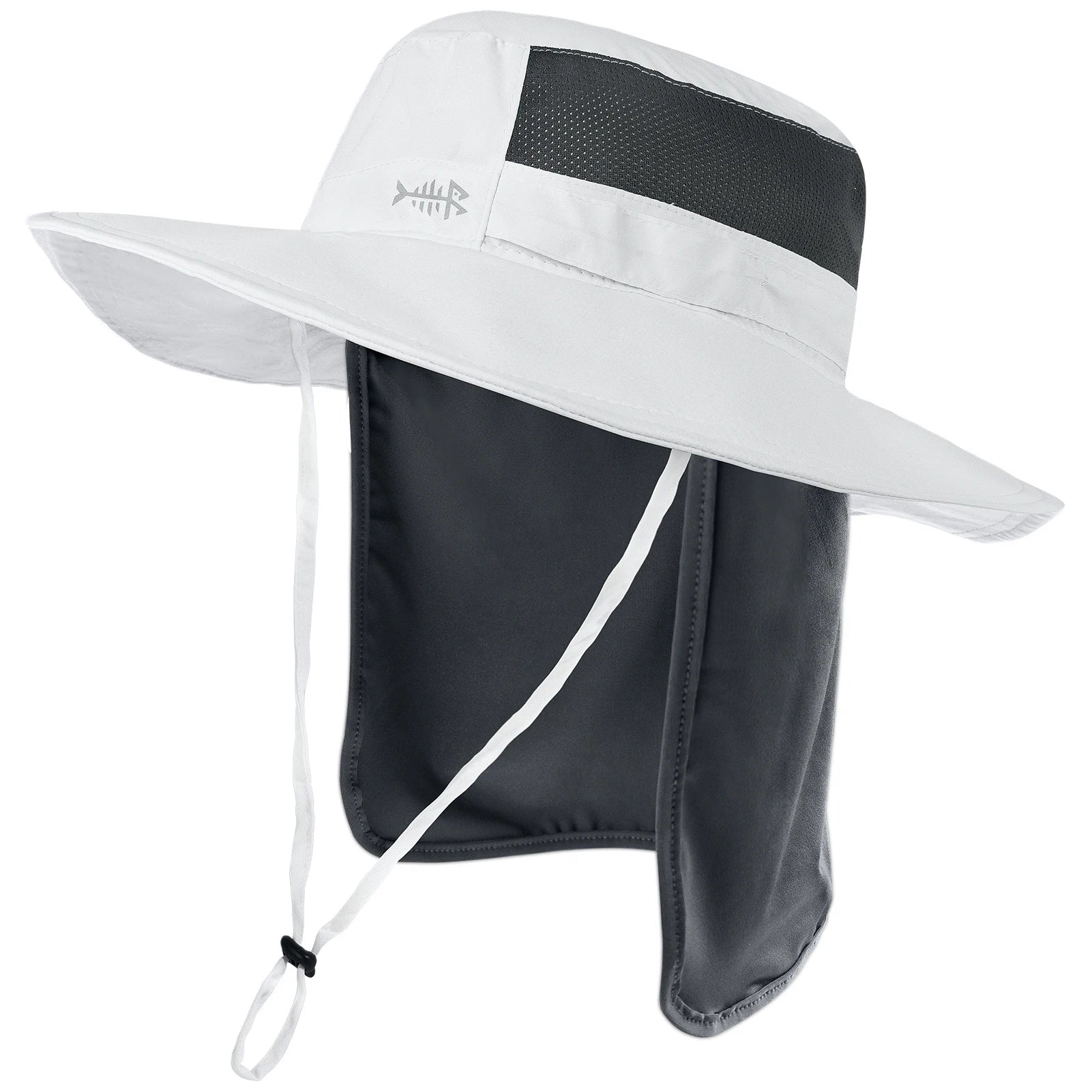 Bassdash - Sombrero de pesca desmontable con protección solar UPF 50+, resistente al agua y con solapa de cuello desmontable, ideal para senderismo y acampada