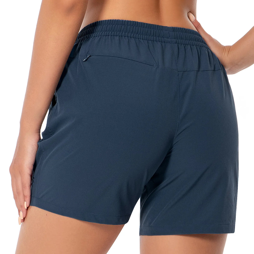 Pantalones cortos cargo Bassdash de 12,7 cm para mujer, para pesca, senderismo, secado rápido, con bolsillos con cremallera, resistentes al agua UPF 50+, para verano, informales
