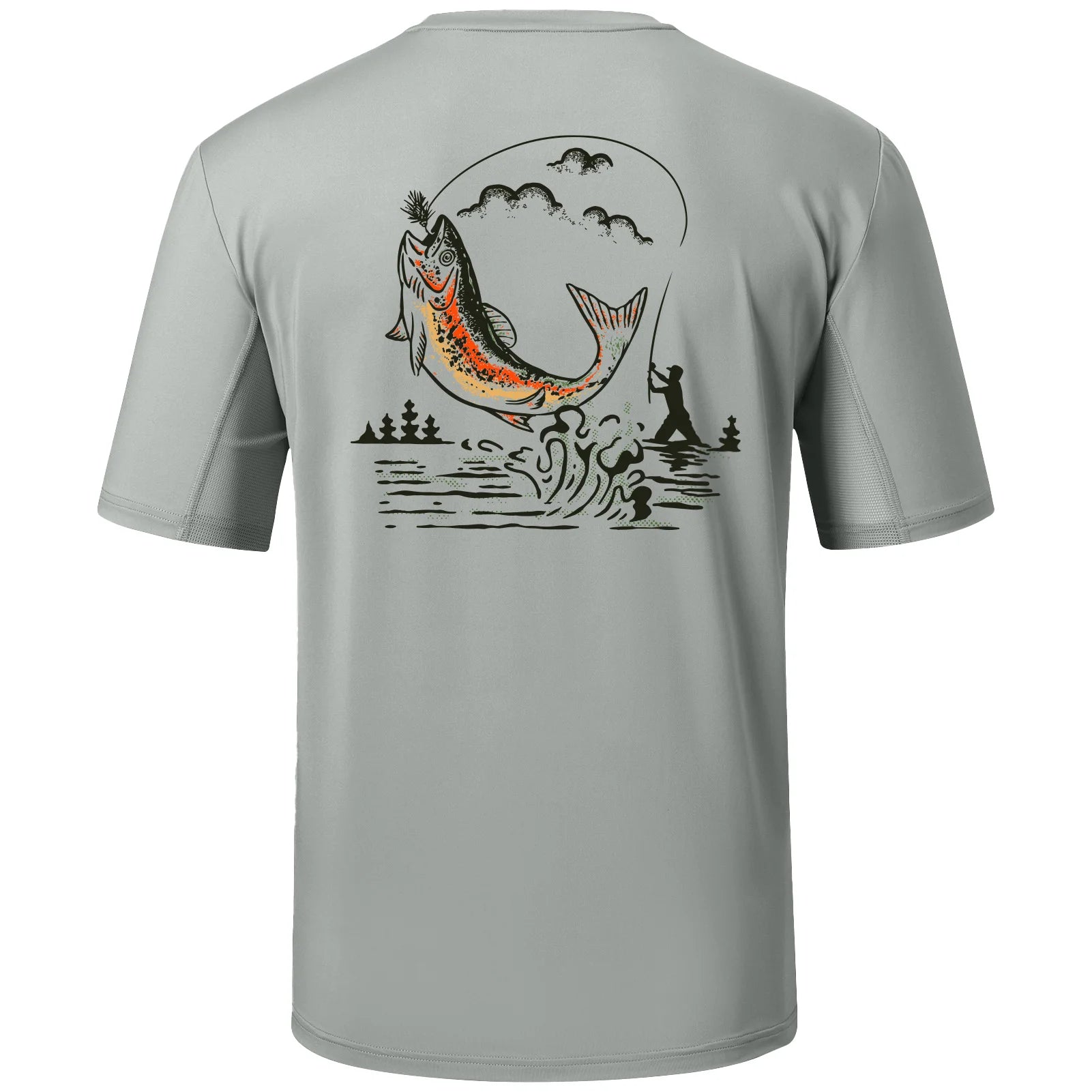 Camiseta de pesca Bassdash para hombre con protección solar UPF 50+, manga corta con bolsillo, secado rápido, protección solar UV, informal, para exteriores, FS46M