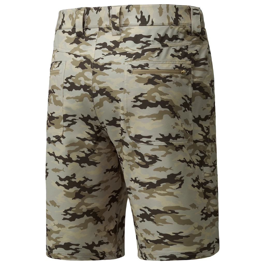 Pantalones cortos de pesca Bassdash para hombre, resistentes al agua, con bolsillos con cremallera, de secado rápido, de camuflaje, tácticos, para golf y senderismo