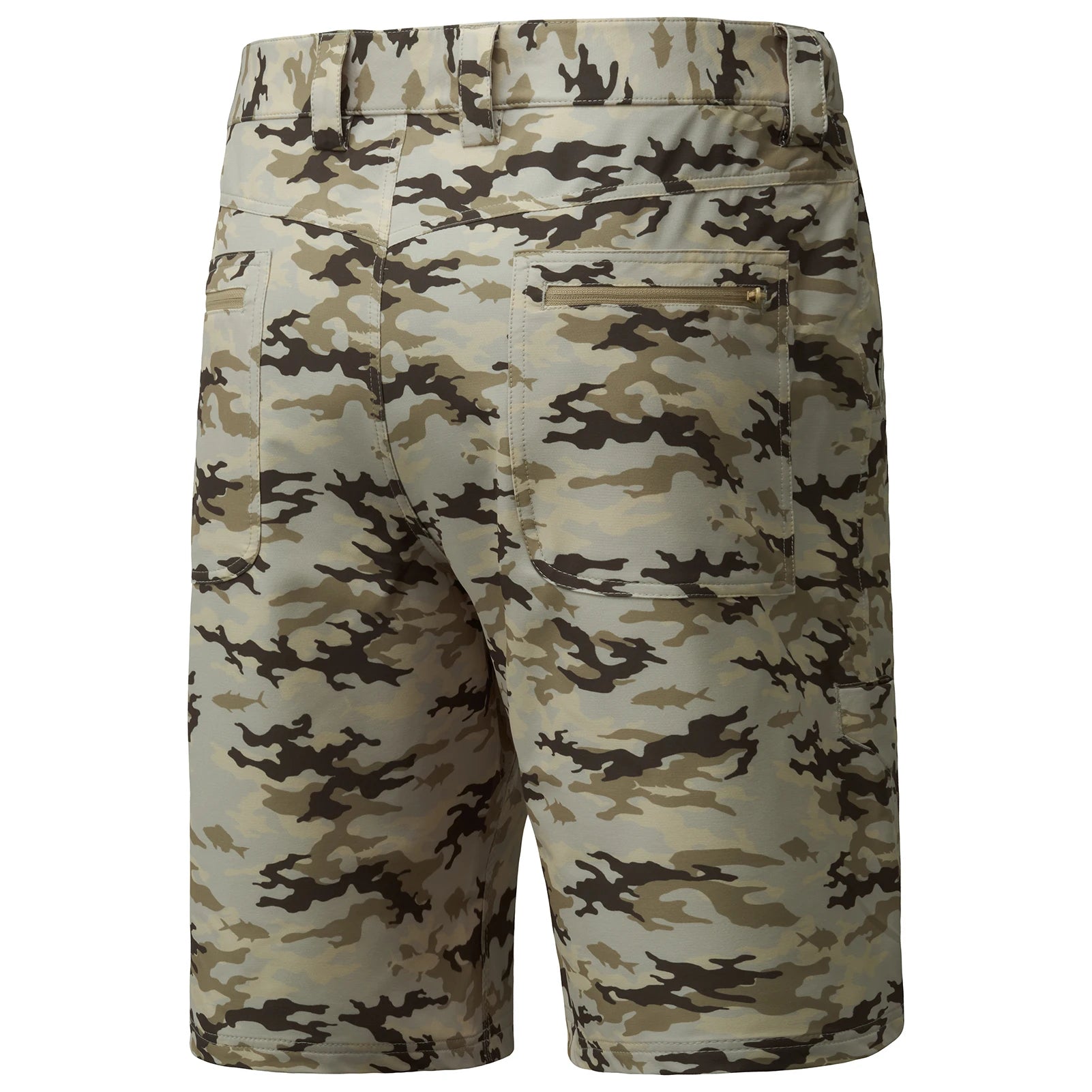 Pantalones cortos de pesca Bassdash para hombre, resistentes al agua, con bolsillos con cremallera, de secado rápido, de camuflaje, tácticos, para golf y senderismo