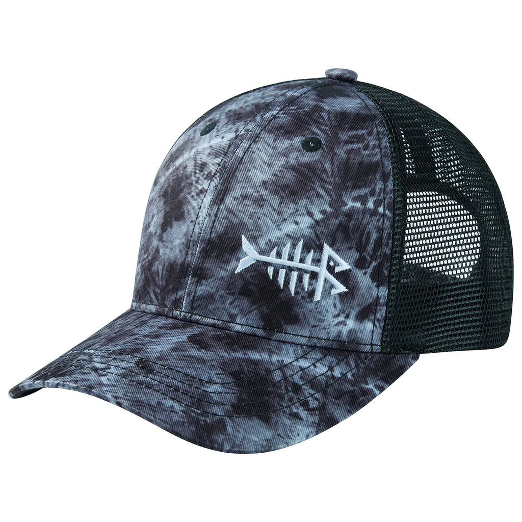 Gorra de golf Bassdash Altimate Fishing con parte trasera de malla para hombre y mujer, ajustable, con visera de béisbol y estampado de camuflaje de flamencos