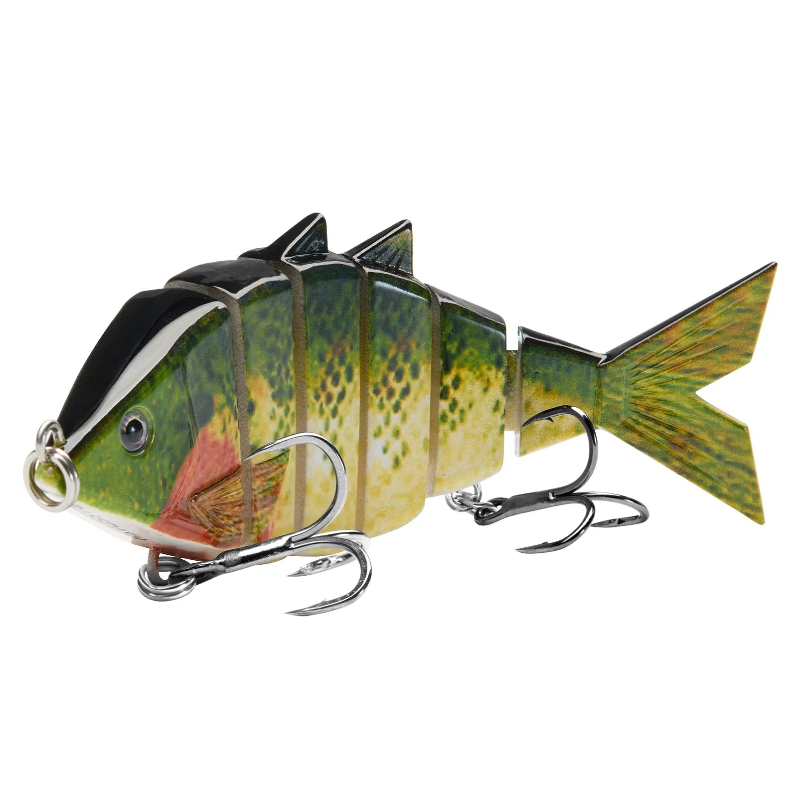 Señuelo de pesca duro multiarticulado BASSDASH Bone Swimbait   con segmentos de corte angular de 3,7 pulgadas/0,66 oz