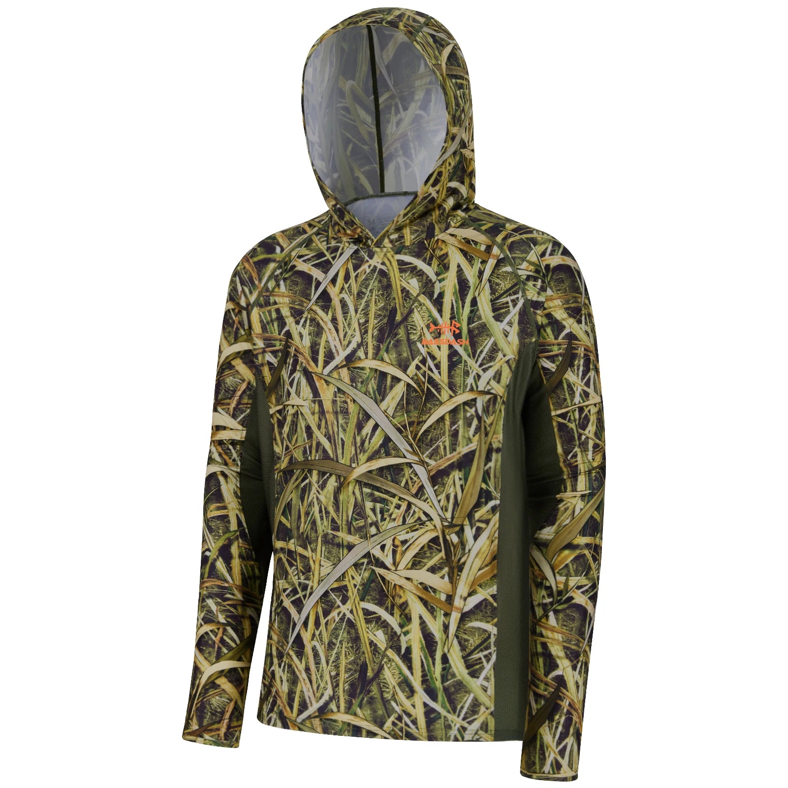 BASSDSASH - Sudadera ligera de camuflaje para caza, con protección UPF 50+, secado rápido, manga larga, para hombre, con capucha