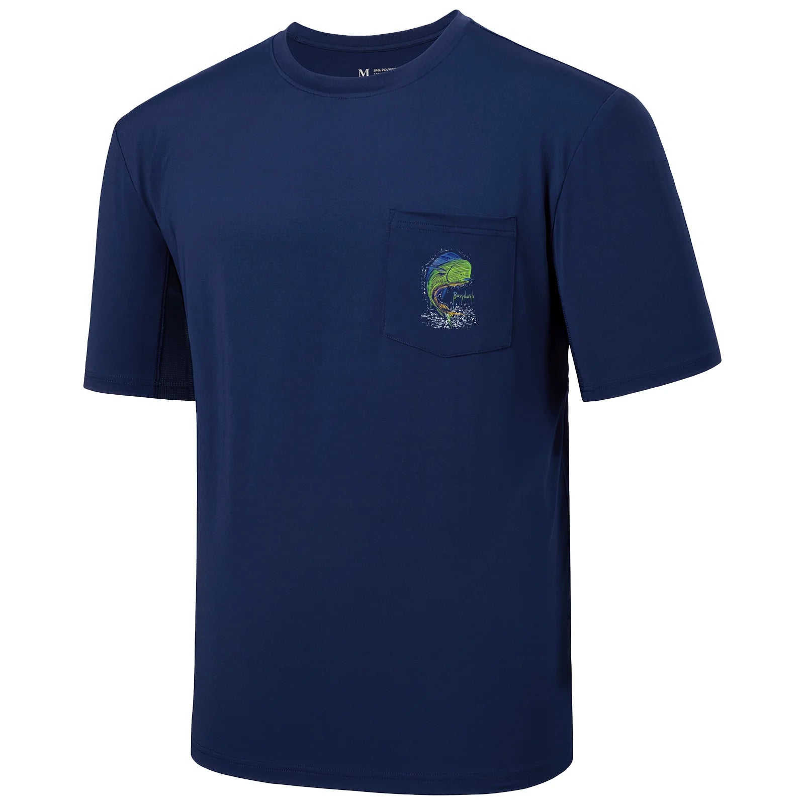 Camiseta de pesca Bassdash para hombre con protección solar UPF 50+, manga corta con bolsillo, secado rápido, protección solar UV, informal, para exteriores, FS46M