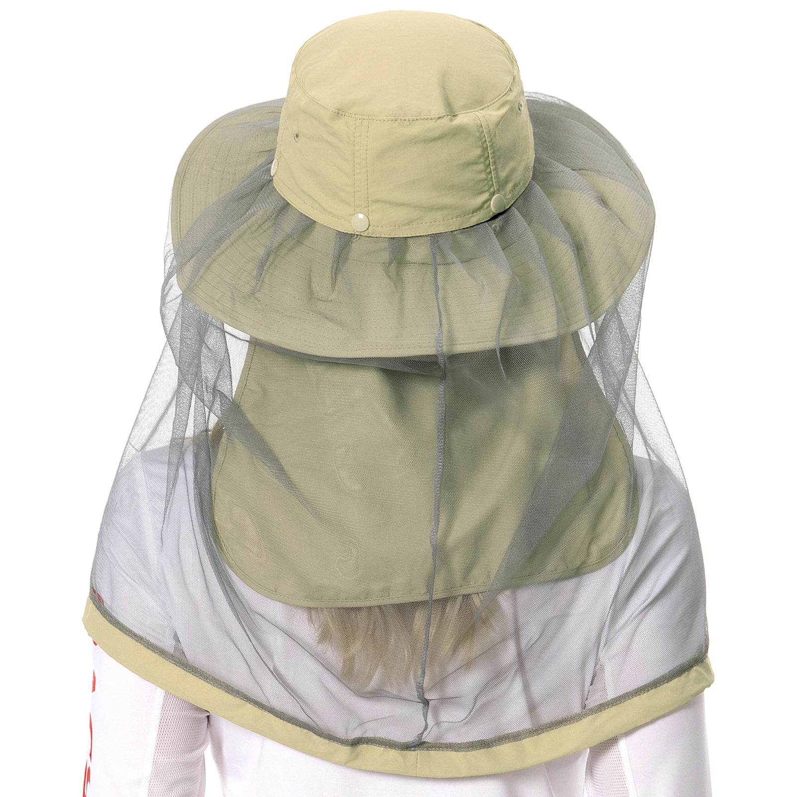 BASSDASH Sombrero antimosquitos con mosquitera oculta y solapa para el cuello para hombres y mujeres, pesca al aire libre, senderismo, camping, UPF 50+
