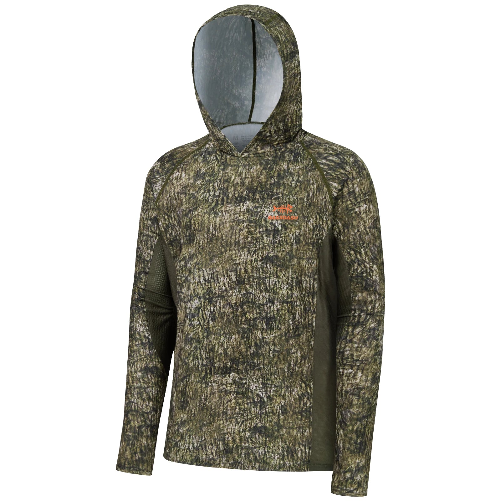BASSDSASH - Sudadera ligera de camuflaje para caza, con protección UPF 50+, secado rápido, manga larga, para hombre, con capucha